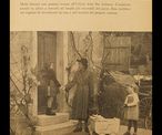 Image et légende tirées d’un rapport annuel de Pro Infirmis datant du milieu des années 1930. L’image montre une travailleuse sociale serrant la main d’une enfant devant la porte d’une maison. La légende de l’époque explique : « De nombreux malades ne peuvent pas se rendre dans les services de de Pro Infirmis. La travailleuses sociale leur rend alors visite dans les endroits les reculés du pays. Elle fixe des heures d'accueil régulières dans un ou plusieurs lieux de son canton. »