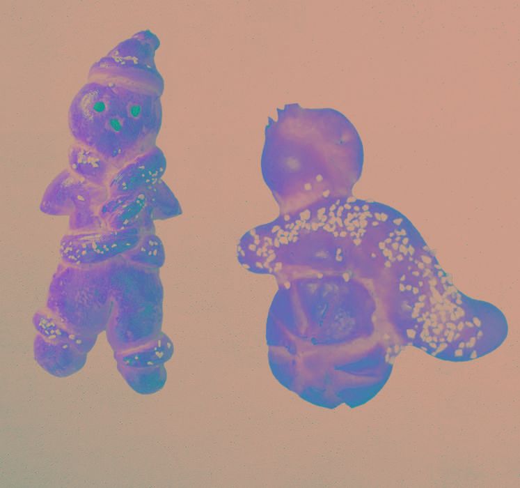 Drei Grittibänze mit Behinderungen}